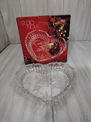 Studio Nova Candy Heart Tray With Box 9 Inches Across Clear Bells -image