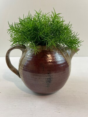 Studio Art Ceramic Teapot Shaped Planter, Signed-image