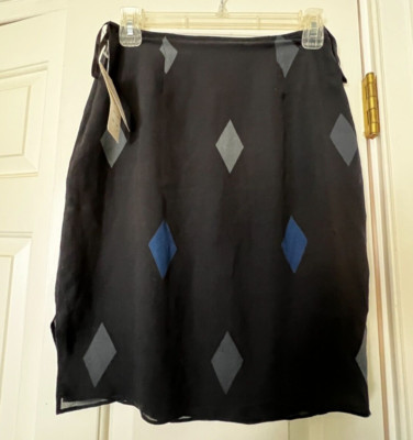 Women' FINITY STUDIO size 4 Pencil skirt with diamond pattern  100% silk, $128-image