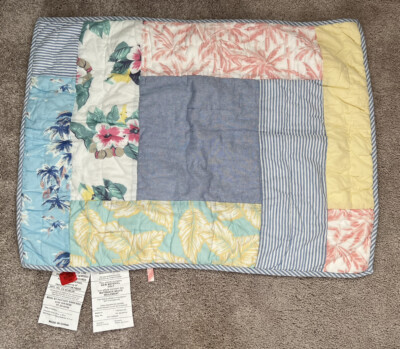 NWOT Pottery Barn Cotton Quilted Patched Standard Pillow Case Sham Floral-image