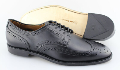 Men's ALLEN EDMONDS 'Madison Park' Black Leather Wingtip Oxfords Size US 10.5-D-image