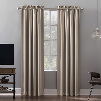 Malmo 1-Piece Theater Grade Extreme 100% Blackout Rod Pocket Curtain-image