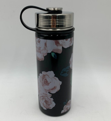 Pottery Barn Teen Emily & Meritt Bed Roses Slim Water Bottle Pink Flower #B135C-image