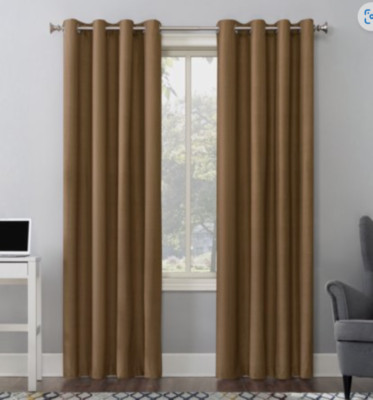 Sun Zero Duran Pecan Cameron 50 in. W X 84 in. L Grommet Panel curtain-image