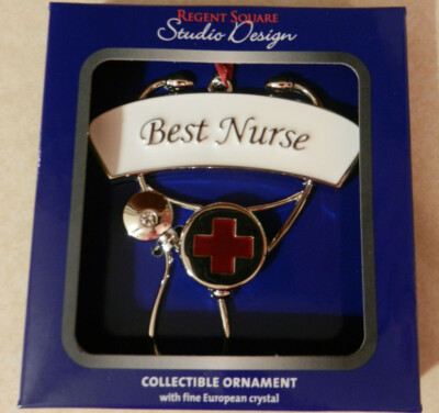 Regent Square Studio Design Best Nurse Christmas Ornament w/ Crystal-image