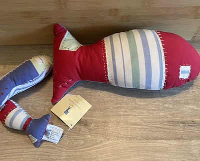 Pottery barn kids Conor Shaped Pillow MLT Fish Nautical OREILLER-image