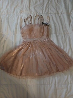 Pink city studio dress size 5 Fluffy Knee Length Hoco/party/prom/club Dress-image