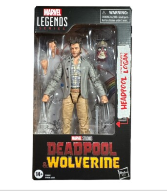 Marvel Legends Deadpool vs Wolverine Movie Headpool & Logan 6