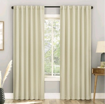 2pc Sun Zero Blackout Aria Magnetic Closure Back Tab Curtain Panel Pair 52 x 96-image
