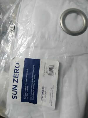 Sun Zero Duran Thermal Insulated Blackout Grommet Curtain Single Panel White-image