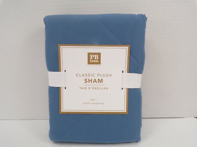 Pottery Barn Classic Plush Sham Euro Copen Blue #9734-image