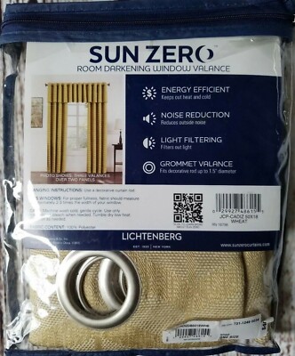 Sun Zero Room Darkening Chevron Grommet Valance JCP NEW 50x18-Brand New-SHIP24HR-image