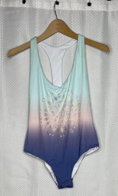 NWT SPIRITUAL GANGSTER WOMEN'S STATEMENT ONE PIECE SWIM SUIT DIP DYE LARGE -image