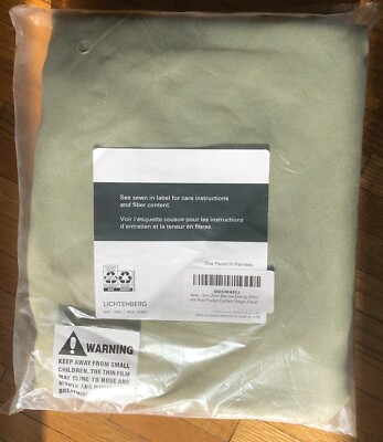 Sun Zero Grant Solid Room Darkening Pole Top Gray/Green 54 x 63