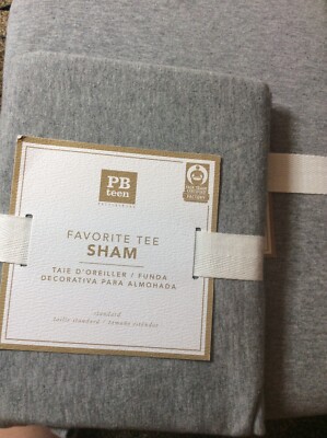 Pottery Barn Teen Favorite Tee Twin Duvet & Sham NWT Heathered Gray XL twin-image