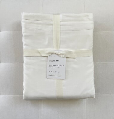 Pottery Barn 700 THREAD COUNT King/California King Duvet  White NWT-image
