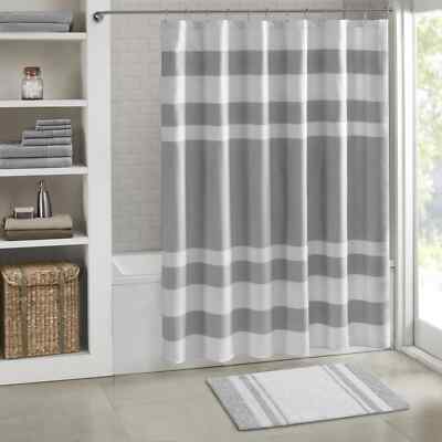 Madison Park MP72-1487 Spa Bath Rug 20 x 30 Gray 100% Cotton Reversible BED33-image