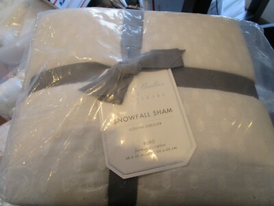 1 Pottery Barn MONIQUE LHUILLIER SNOWFALL Euro  sham New-image