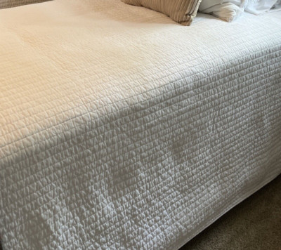 Madison Park Twin Stitched  Coverlet/Bedspread & Sham White-image