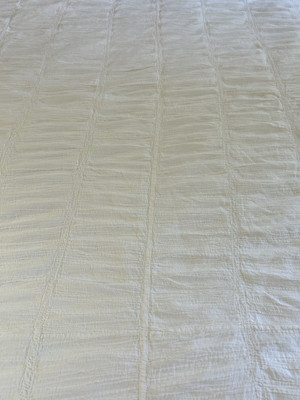 Pottery Barn Honeycomb Cloud Duvet Cover While King Cotton 102x87” Boho Classic-image