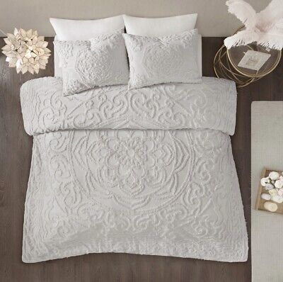 Madison Park Laetitia Tufted Cotton Chenille Medallion Duvet Cover Set-image