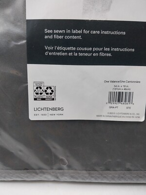 Lichtenberg Valance Curtain Gray 54in W x  18in-image