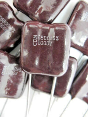 2X -  6800pF/.0068uf (CDE) 1000V - *HIGH-VOLTAGE* DIP SILVER MICA CAPACITOR-image