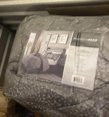 Madison Park Quinn Geometric 3 Piece Decorative Pillows Set Grey-image