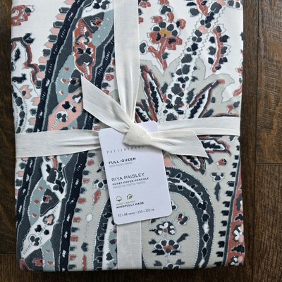 NEW POTTERY BARN RIYA PAISLEY DUVET FULL/QUEEN DUVET COVER -image