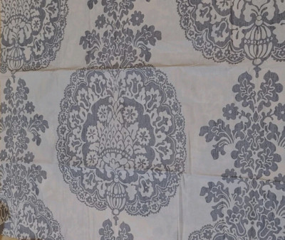 POTTERY BARN LUCIANNA MEDALLION FLORAL GRAY IVORY SET OF 2 PILLOW SHAMS-image