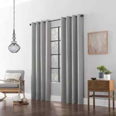 Sun Zero Lichtenberg Blackout Thermal Curtain 2 Panel Gray, 100 X 84  CC-PTR WHT-image