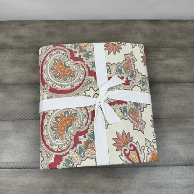 Pottery Barn Valencia Cotton Duvet Cover Full/Queen Multicolor NWOT-image