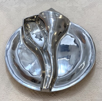Mariposa Vtg Conch Shell Chip N Dip Handcrafted Aluminum Large 15.5