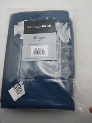 Madison Park Window Valance 50in W x 26in L Navy Blue-image