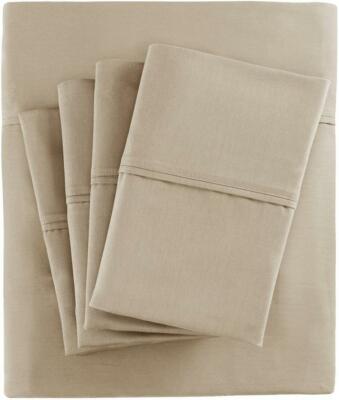 Madison Park 800 Thread Count Cotton Blend  King Sheet Set-Khaki T4102094-image