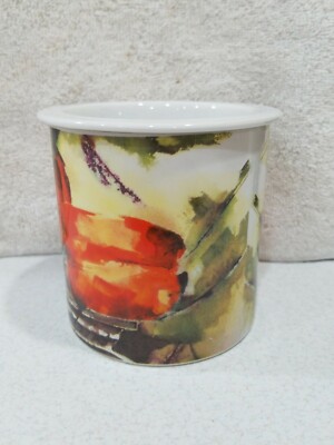 Gourmet Village Dip Chiller Venetia 2 Pc Ceramic Set Large Bright Veg Motif-image