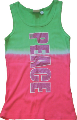 NEW Green & Pink Ombre TCP The Childrens Place Dip Dyed Tank Top Shirt XL 14 NWT-image