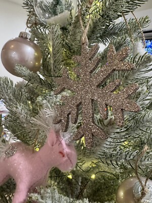 Pottery Barn Kids Christmas Tree Light up My First Winter White Pink READ Girl-image