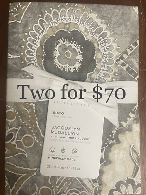 Pottery Barn Jacquelyn Medallion Organic Sateen Shams (Euro/7811237)-image