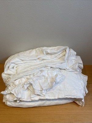 Pottery Barn 100% Linen Duvet Cover 108 X 92 King/ Cal King White Ruffle Edge-image