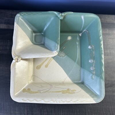 Chips & Dip Bowl Popcorn Studio Pottery Signed Stoneware Party Table Tennessee-image