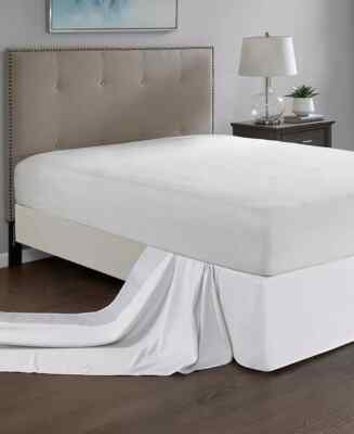 Madison Park Simple Fit Adjustable Wrap Around Bedskirt - ONE SIZE - White-image