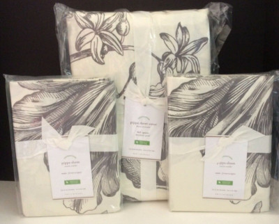 Pottery Barn Pippa Floral Botanical Duvet Cover Full/Queen & 2 Euro Shams New-image