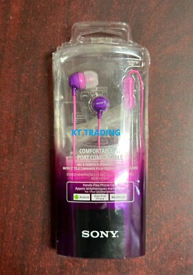 SONY Genuine MDR-EX15AP In-Ear Headphone Dynamic Lightweight Mic 2014 ver VIOLET-image