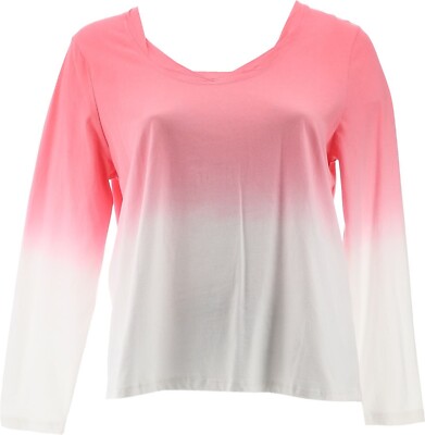 Candace Cameron Bure The Ocean Dipped Long-Sleeve Tee Posey L NEW (11)-image