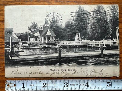 Antique Postcard Madison Park Seattle Washington Posted Made In Germany-image