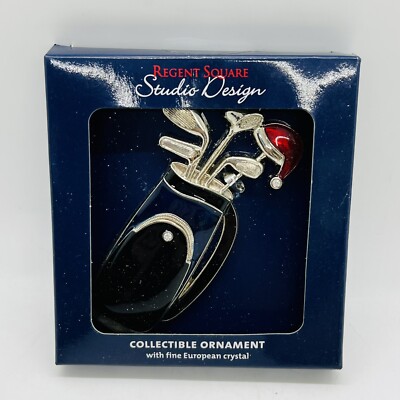Regent Square Studio Design Golf Club Bag Collectible Ornament With Crystals -image