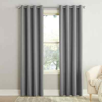 SUN ZERO (2 PACK) MADISON ROOM DARKENING GROMMET CURTAIN PANEL, GRAY 54