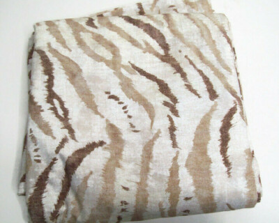Pottery Barn Brown Safari Theme Zebra Stripes Cotton Twin Duvet Cover-image