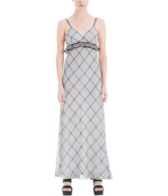 Max Studio London Womens Ruffled Maxi Maxi Dress, White, Medium-image